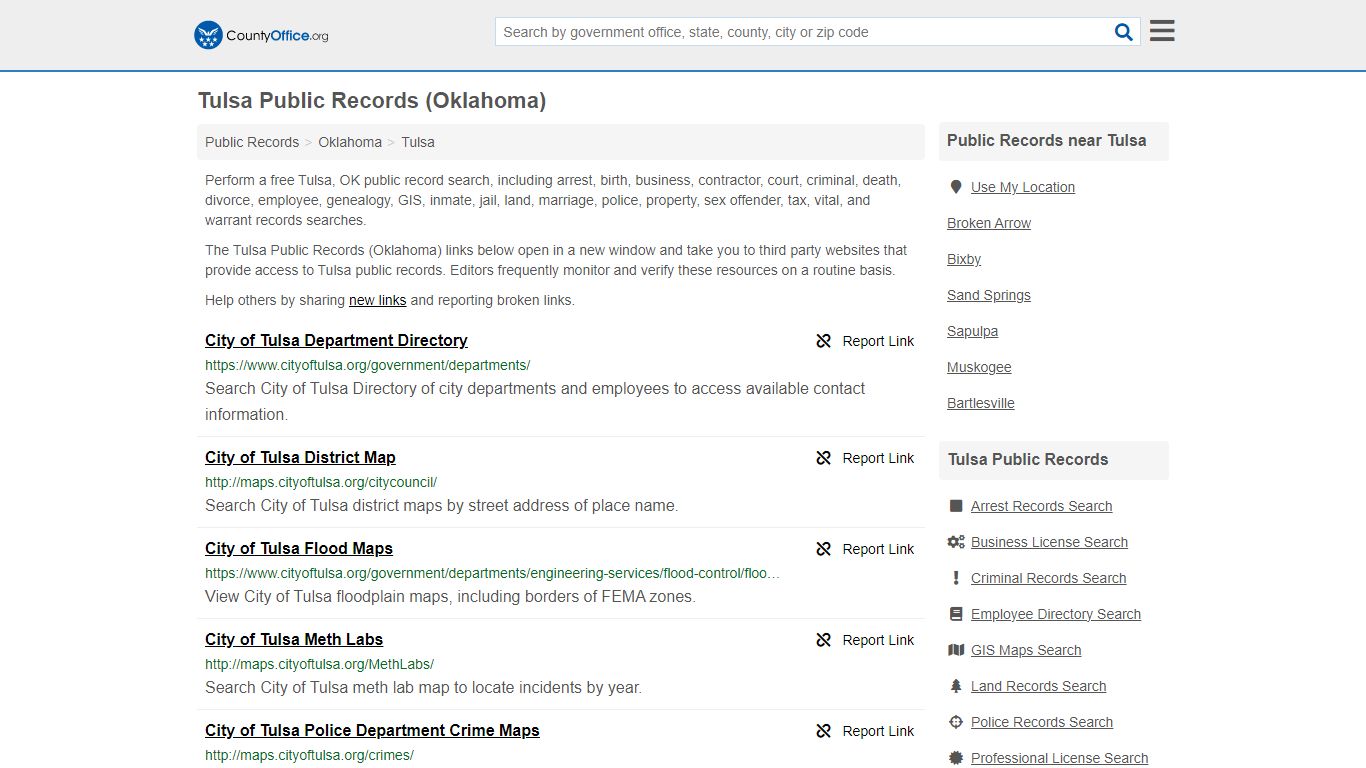 Tulsa Public Records (Oklahoma) - County Office